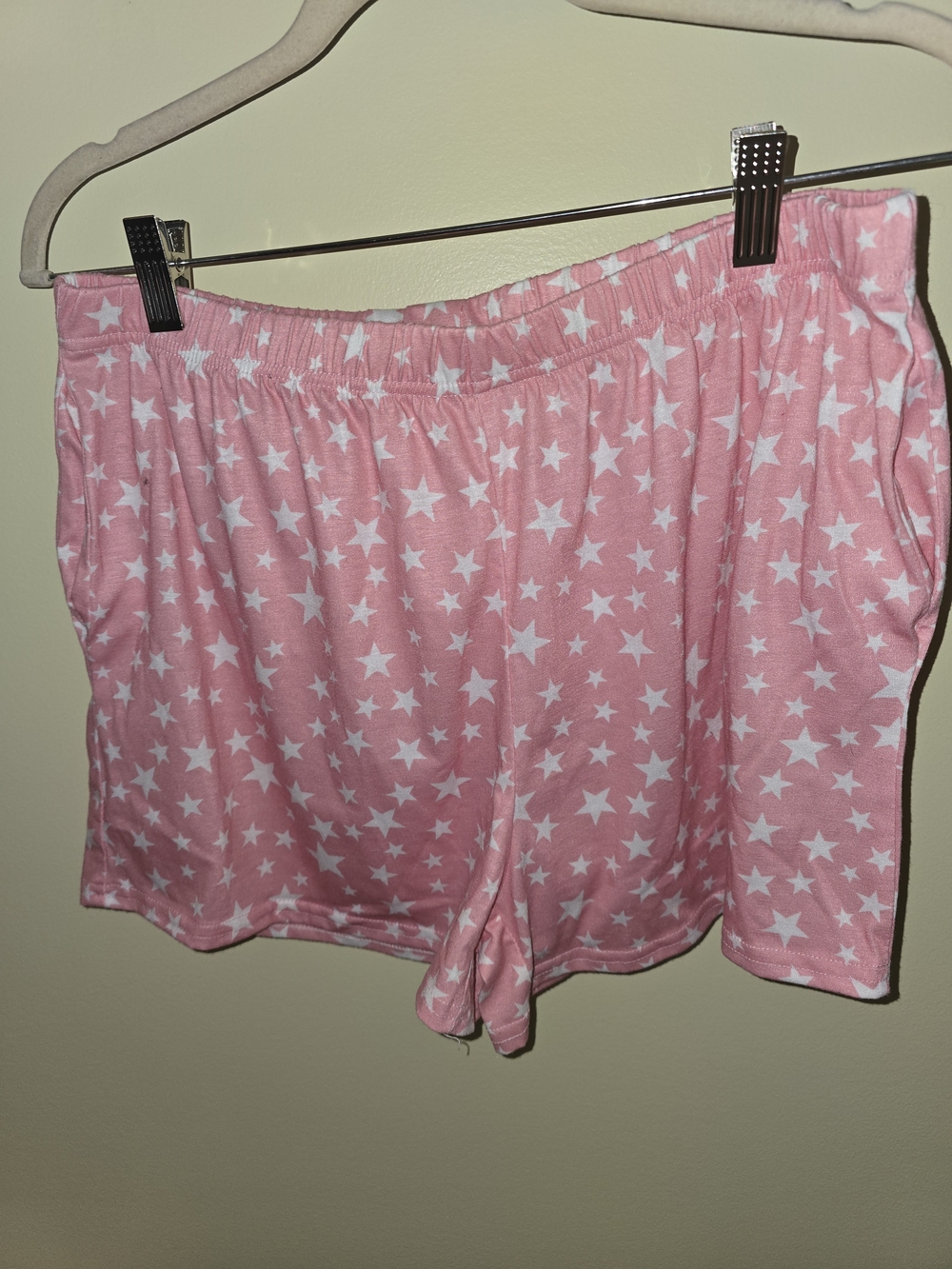 Pink Star-Print Pajama Lounge Shorts